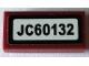 Part No: 3069pb0993  Name: Tile 1 x 2 with 'JC60132' Pattern (Sticker) - Set 60132