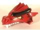 Part No: 50108pb01  Name: Dragon Head (Fantasy Era) Jaw Upper with Small Black Scales and Yellow Eyes Pattern
