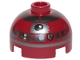 Part No: 553pb023  Name: Brick, Round 2 x 2 Dome Top with Silver Band Around Dome, Blue Dot Pattern (R4-P17)