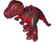 Part No: 60764c02pb01  Name: Duplo Dinosaur Tyrannosaurus rex with Dark Green Stripes and Red Stomach Pattern