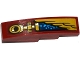 Part No: 61678pb091R  Name: Slope, Curved 4 x 1 with Gold Wing and Pipe Pattern Model Right Side (Sticker) - Set 70600