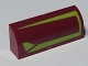 Part No: 6191pb008R  Name: Slope, Curved 1 x 4 x 1 1/3 with Lime Lines Pattern Model Right Side (Sticker) - Set 7751