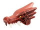 Part No: 65428pb02  Name: Dragon Head (Ninjago) Jaw Upper with Four White Teeth per Side with Yellow Eyes and Black and Red Markings Pattern