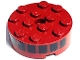 Lego part: Brick, Round 4 x 4 with Hole with 8 Black Rectangles Pattern (Sticker) - Set 75309
