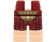 Part No: 970c00pb1707  Name: Hips and Legs with Molded Light Nougat Lower Legs / Boots and Printed Dark Red and Gold Loincloth Pattern