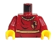Part No: 973pb0162c01  Name: Torso Harry Potter Quidditch Gryffindor Pattern / Dark Red Arms / Yellow Hands