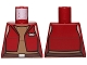 Part No: 973pb1254  Name: Torso SW Female Dark Red Vest and Dark Tan Top Pattern (Senator Amidala)