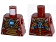 Part No: 973pb1380  Name: Torso Armor with Blue and Medium Blue Circle Arc Reactor, Gold Panels, Silver Trim Pattern (Iron Man Mark 17)