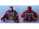 Part No: 973pb1380c01  Name: Torso Armor with Gold Plates and Blue Circle (Arc Reactor) Pattern / Dark Red Arms / Dark Red Hands