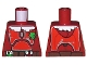 Part No: 973pb1504  Name: Torso SW Mandalorian Armor Plates Red with Holly and White Fur Collar Pattern (Santa Jango Fett)