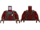 Part No: 973pb1739c01  Name: Torso Jacket with Silver Side Buttons and Gold Badge Pattern / Dark Red Arms / Reddish Brown Hands