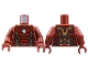 Part No: 973pb1937c01  Name: Torso Armor with White Circle and Gold Plates (Mark 43) Pattern / Dark Red Arms / Dark Red Hands