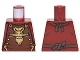 Part No: 973pb2621  Name: Torso Ninjago Reddish Brown Armor with Ties, Gold Buckles and Dragon Head Emblem Pattern