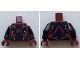 Part No: 973pb3176c01  Name: Torso Dark Blue Armor with Silver Clasps Pattern (ATOM) / Black Arms / Dark Red Hands