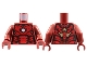 Part No: 973pb4389c01  Name: Torso Armor with White Circle Arc Reactor, Red Panels, Gold Trim on Back Pattern (Iron Man Mark 3) / Dark Red Arms / Dark Red Hands