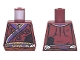 Part No: 973pb4653 Name: Torso Robe with Dark Purple Trim and Dark Orange Sash Pattern Part No: 973pb4653 Name: Torso Robe with Dark Purple Trim and Dark Orange Sash Pattern