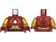 Lot ID: 404715435  Part No: 973pb5414c01  Name: Torso Armor, White and Metallic Light Blue Circle Arc Reactor, Red and Gold Plates, Trim and Belt Pattern / Pearl Gold Arms / Dark Red Hands