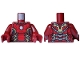 Part No: 973pb5769c01  Name: Torso Armor with White Circle, Red and Gold Plates and Silver Accents (Mark 43) Pattern / Dark Red Arms / Dark Red Hands