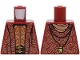 Part No: 973pb5773  Name: Torso Robe with Hood, Copper Filigree, Dark Orange Belt with Gold Buckle Pattern