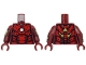 Part No: 973pb6487c01  Name: Torso Armor with White Circle Arc Reactor, Red Panels, Gold Trim on Back, 4 Detailed Spine Segments Pattern (Iron Man Mark 3) / Dark Red Arms with Armor Pattern / Dark Red Hands