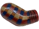 Part No: 982pb400  Name: Arm, Right with Dark Tan, Dark Blue and Dark Orange Plaid Shirt and Black Wrinkled Cuff Pattern