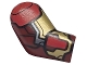 Part No: 982pb436  Name: Arm, Right with Gold and Silver Armor Plates, Red Shoulder and Panels with Black Outlines Pattern