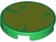 Part No: 14769pb0455  Name: Tile, Round 2 x 2 with Bottom Stud Holder with Lime Lily Pad Pattern