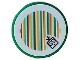 Part No: 14769pb0699  Name: Tile, Round 2 x 2 with Bottom Stud Holder with Super Mario Scanner Code Lakitu Pattern (Sticker) - Set 71441
