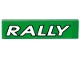 Part No: 2431pb0013  Name: Tile 1 x 4 with 'RALLY' White on Green Background Pattern (Sticker) - Set 6550