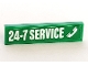 Part No: 2431pb0374  Name: Tile 1 x 4 with White '24-7 SERVICE' and Phone Receiver Pattern (Sticker) - Set 60081
