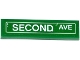 Part No: 2431pb0434  Name: Tile 1 x 4 with 'SECOND AVE' Pattern (Sticker) - Set 76058
