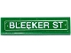 Part No: 2431pb433  Name: Tile 1 x 4 with 'BLEEKER ST' Pattern (Sticker) - Set 76058