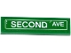 Part No: 2431pb434  Name: Tile 1 x 4 with 'SECOND AVE' Pattern (Sticker) - Set 76058