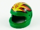 Part No: 2446px5  Name: Minifigure, Headgear Helmet Motorcycle (Standard) with Yellow and Red Flames Pattern
