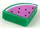 Part No: 25269pb005  Name: Tile, Round 1 x 1 Quarter with Dark Pink Watermelon Pattern