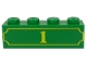 Part No: 3010pb119  Name: Brick 1 x 4 with Yellow '1' and Fancy Outline Pattern