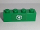 Part No: 3010pb192  Name: Brick 1 x 4 with Green Recycling Arrows Pattern (Sticker) - Set 60118