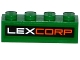 Part No: 3010pb197  Name: Brick 1 x 4 with 'LEXCORP' Pattern (Sticker) - Set 76046