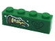 Part No: 3010pb330  Name: Brick 1 x 4 with Pizza Slice with Eyes, Black Heart with 'P+E' Pattern (Sticker) - Set 41379