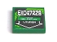 Part No: 3068pb0384  Name: Tile 2 x 2 with 'EXO47R28' and 'LAUNCH' Pattern (Sticker) - Set 8114