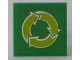 Part No: 3068pb1192  Name: Tile 2 x 2 with Lime Recycling Arrows Pattern (Sticker) - Set 60154