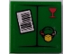 Part No: 3068pb1221  Name: Tile 2 x 2 with White Shipping Label, Red Cup, Globe with Arrows and Parcel Pattern (Sticker) - Set 60022