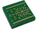 Part No: 3068pb2336  Name: Tile 2 x 2 with Holiday Gift Ribbon with Gold Christmas Decoration Pattern (Sticker) - Set 40494