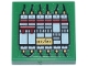 Part No: 3068pb2540  Name: Tile 2 x 2 with Red, White, and Light Bluish Gray Circuit Breakers, Black Wires and Gold Panel with Black 'ac/av' Pattern (Sticker) - Set 76218