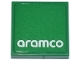 Part No: 3068pb2743  Name: Tile 2 x 2 with White 'aramco' Logo Pattern (Sticker) - Set 76925