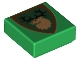 Part No: 3070pb119  Name: Tile 1 x 1 with Shield Triangular with Forestmen Elk / Deer Head Pattern