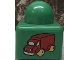 Part No: 31000pb06  Name: Primo Brick 1 x 1 with Red Truck on Opposite Sides Pattern