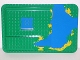Part No: 31073px1  Name: Duplo, Baseplate Raised 16 x 24 with Ramp and Waterfall and Pond Pattern