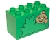 Part No: 31111pb017  Name: Duplo, Brick 2 x 4 x 2 with Bush and Spud the Scarecrow Pattern