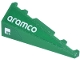 Part No: 3504pb09  Name: Wedge 5 x 2 Left with White 'aramco' and 'XP' Logos Pattern (Stickers) - Set 76925